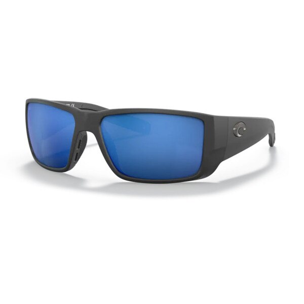 Costa Blackfin PRO Sunglasses Polarized in Matte Black with Blue Mirror 580G